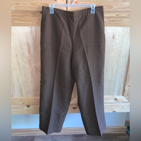 Alfred Dunner brown “Tunisia” dress career pants size 16 - Picture 1 of 3